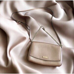 KATE SPADE Rose Gold Leather Chain Shoulder Crossbody Bag